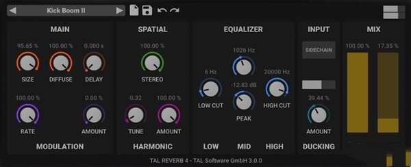 TAL Reverb 4(老式板式混响插件) 3.0.1 官方免费版