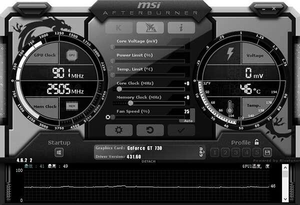 msi afterburner微星小飞机 4.6.2 中文版绿色免费版 msi afterburner微星小飞机 4.6.2 中文版绿色免费版