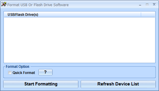 Format USB Or Flash Drive Software(u盘格式化工具) 7.0 官方最新版
