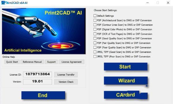 Print2CAD 2019(PDF转CAD转换器)免费汉化版 19.20 官方版