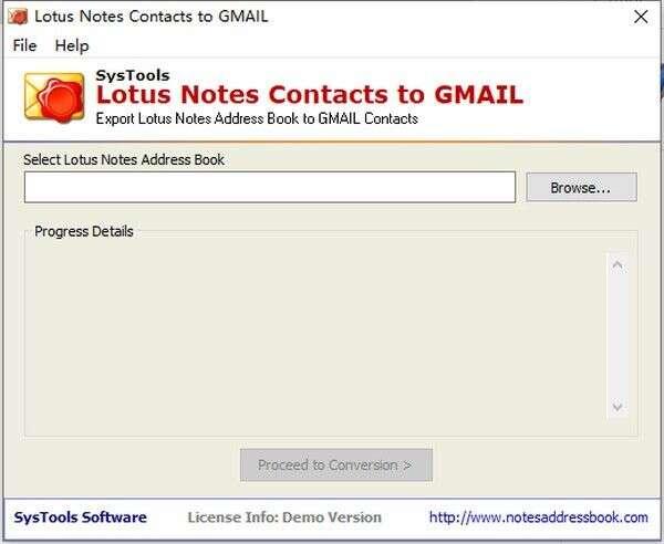 Lotus Notes Contacts to Gmail(邮箱迁移工具)最新版 3.0官方版