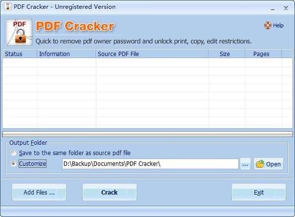 PDF Cracker(pdf密码强制解除软件)官方版 3.20附使用教程